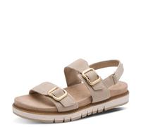 Tamaris Comfort Sandales plates réglables pour femme Beige daim 42 EU