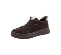 Tamaris Comfort Step in Baskets Plates en Cuir à Enfiler pour Femme Coupe Large Mocca Suede 37