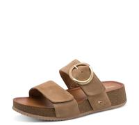 Tamaris Comfort Wedge/Plat Mule Plateforme réglable pour femme, daim chameau, 36 EU