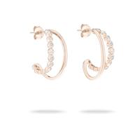 Tamaris Créole TJ-0611-E-21 en argent 925 IP or rose, 2,1 cm, Argent sterling, Zircone cubique