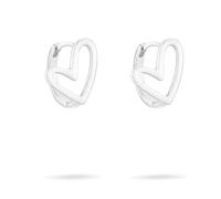 Tamaris Créoles en forme de cœur TJ-0577-E-15 en argent, 1,5 cm, Acier inoxydable, Pas de gemme