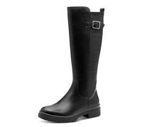 Tamaris Damen Long Boot Flat 1-25625-45, Bottes Hauteur Genou Femme, Noir, 39 EU, Noir, 39 EU