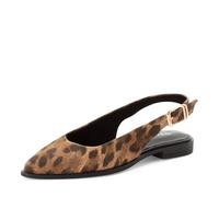 Tamaris Escarpin à bride arrière plat Cuir brun Femme Taille 38 EU