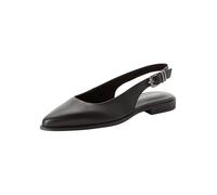Tamaris Escarpin à bride arrière plat pour femme en cuir noir 38 EU