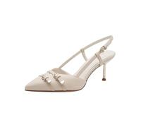 Tamaris Escarpin à bride arrière pour femme à talon aiguille beige 38 EU