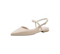 Tamaris Escarpin à bride arrière pour femme à talon bloc en cuir beige 37 EU