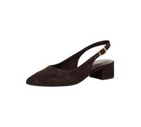 Tamaris Escarpin à bride arrière pour femme à talon bloc en cuir brun 39 EU