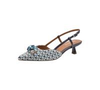 Tamaris Escarpin à bride arrière pour femme à talon aiguille bleu 41 EU