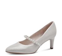 Tamaris Escarpins à Talon Aiguille pour Femme, Argent Platine, 39 EU