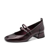 Tamaris Escarpins à Talon Bloc pour Femme Rouge (Merlot Comb), 37
