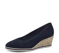 Tamaris Escarpins femme à talon compensé cuir bleu 42 EU
