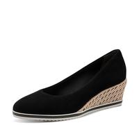 Tamaris Escarpins femme à talon compensé cuir noir 41 EU