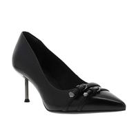 Tamaris - Escarpins Noirs en Cuir Brillant avec Un Talon décroché Moyen - Taille Numeric_37