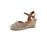 Tamaris Espadrilles beige / bleu clair / vert clair / orange clair, Taille 38