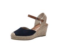 Tamaris Espadrilles beige / bleu foncé / marron, Taille 38