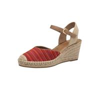Tamaris Espadrilles crème / bleu clair / rose foncé / canneberge, Taille 36