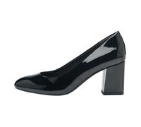 Tamaris Essentials escarpin femme vernis noir - talon large, bout rond, confort 36