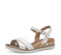 Tamaris Femme 1-28106-42 Sandale cale, Blanc, 38 EU