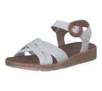 Tamaris Femme 1-28129-44 Sandale Plate, Cuir Blanc, 40 EU