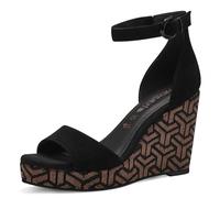 Tamaris Femme 1-28331-42 Sandale cale, Noir, 40 EU