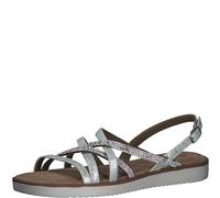 Tamaris Femme 1-28600-42 Sandale Plate, Silver Comb, 38 EU