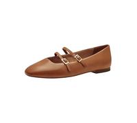 Tamaris Femme Ballerine avec bride cuir plate brun 38 EU
