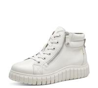 Tamaris Femme Bottes Confortables avec Lacets doublées en Duo-tex et Extra Grip Tendance, Blanc, 41 EU