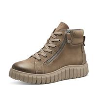 Tamaris Femme Bottes Confortables avec Lacets doublées en Duo-tex et Extra Grip Tendance, Caramel Nubuck, 42 EU