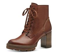 Tamaris Femme Bottes, Dame Bottes à Lacets,TOUCHit,Bottes à Lacets,Demi-Bottes,laçage,Cognac,39 EU