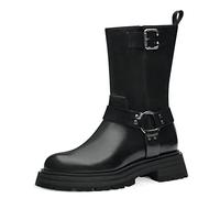 Tamaris Femme Bottines, Dame Bottes de Motard,Bottes,Demi-Bottes,Botte de Motard,Plat,Black,36 EU