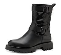 Tamaris Femme Bottines, Dame Bottes de Motard,TOUCHit,Bottes,Demi-Bottes,Botte de Motard,Plat,Black,38 EU