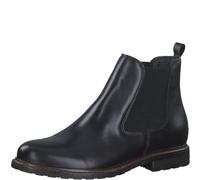 Tamaris Femme Bottines, Dame Bottines Chelsea,Demi-Bottes,Bottines,Bottes de Glisse,Plat,Black Leather,36 EU