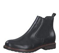 Tamaris Femme Bottines, Dame Bottines Chelsea,Demi-Bottes,Bottines,Bottes de Glisse,Plat,Black Leather,37 EU