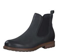 Tamaris Femme Bottines, Dame Bottines Chelsea,Demi-Bottes,Bottines,Bottes de Glisse,Plat,Black/Struct.,36 EU