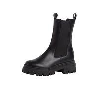 Tamaris Femme Bottines, Dame Bottines Chelsea,Semelle intérieure Amovible,Demi-Bottes,Bottines,Bottes de Glisse,Haute,Black Leather,38 EU