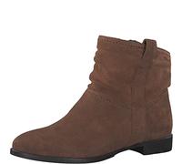 Tamaris Femme Bottines, Dame Bottines,Demi-Bottes,Bottine,Haut de la Cheville,Fermeture éclair,Cognac,36 EU