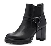 Tamaris Femme Bottines, Dame Bottines,TOUCHit,Demi-Bottes,Bottine,Haut de la Cheville,Fermeture éclair,Black Leather,40 EU