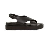 Tamaris, Femme, Chaussures, Noir, Taille: 40 EU Sandales Plates Décontractées Noires Ouvertes