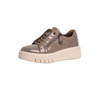 Tamaris Femme Comfort 8-83717-41-En Cuir-Semelle intérieure Amovible-Sportive-Lacets élastiques-Fermeture éclair latérale Basket, Marron, 38 EU Large