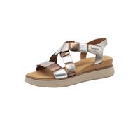 Tamaris Femme Comfort Damen Flache Sandale Plate, Comb métallique, 38 EU