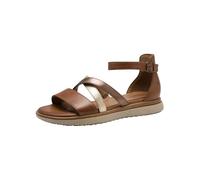 Tamaris Femme Comfort Damen Flache Sandale Plate, Nut Comb, 36 EU