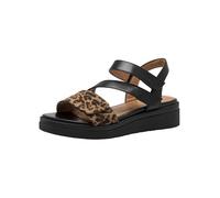 Tamaris Femme Comfort Damen Keilsandale Multiadjustable Sandale cale, Noir/léopard, 41 EU