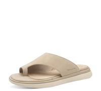 Tamaris Femme Comfort Damen Pantolette Leder Wide Fit Sandale, Beige Suede, 36 EU