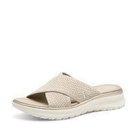 Tamaris Femme Comfort Damen Pantolette Wide Fit Waschbar Sandale, Beige doré, 36 EU