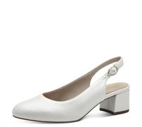 Tamaris Femme Comfort Damen Slingpumps aus Leder Elegant Escarpins, Pearlized, 39 EU