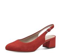 Tamaris Femme Comfort Damen Slingpumps aus Leder Elegant Escarpins, Suede Rouge, 36 EU