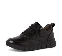 Tamaris Femme Comfort Fit 8-83705-41-Semelle intérieure Amovible-en Cuir-Semelle Souple et Sportive-Fermeture éclair Basket, Noir, 42 EU Large