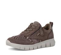 Tamaris Femme Comfort Fit 8-83705-41-Semelle intérieure Amovible-en Cuir-Semelle Souple et Sportive-Fermeture éclair Basket, Gris, 37 EU Large
