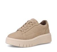 Tamaris Femme Comfort Fit 8-83716-41 Chaussures de Sport à Lacets en Cuir avec Semelle intérieure Amovible et Flexible Basket, Beige, 40 EU Large