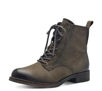 Tamaris Femme Comfort Women's Lace Boot Flat 8-85100-43 Botte Tendance, Nubuck Olive, 45 EU Large